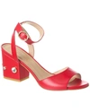 STUART WEITZMAN ALLSHINE 75 LEATHER BLOCK SANDAL