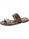 Joules Fenthorpe Womens Leather Metallic Slide Sandals In Multi