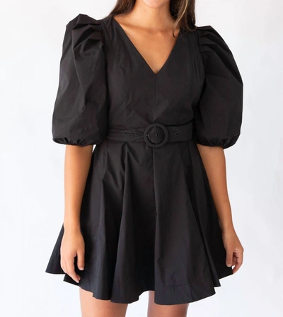 Lucy Paris Alexis Poplin Dress In Black