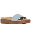 Donald Pliner Fiji Suede Slide Sandal In Blue