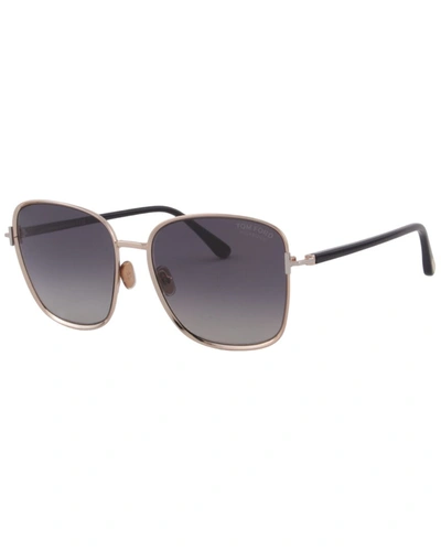 Tom Ford Women's Fern 57mm Polarized Sunglasses In Gold