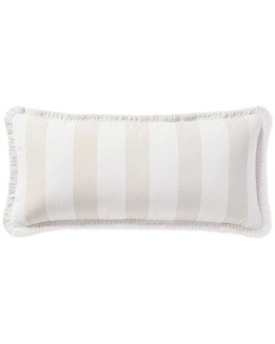 Serena & Lily Perennials Harbor Stripe Pillow Cover In White