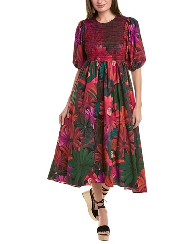 Farm Rio Midi Dress In Multi