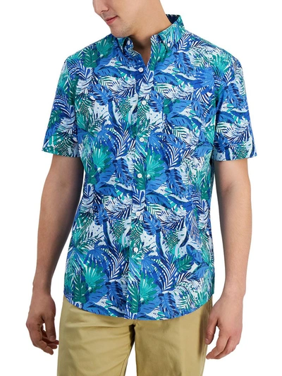 Club Room Mens Tropical Print Classic Fit Hawaiian Print Shirt In Multi