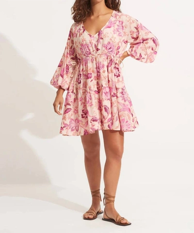 Seafolly Ls Short Dress In Pink Floral