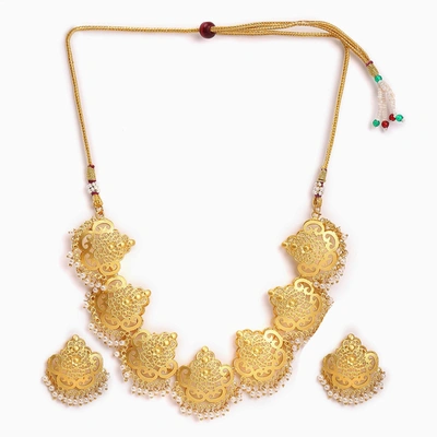 Sohi Gold-plated Beaded Necklace Set