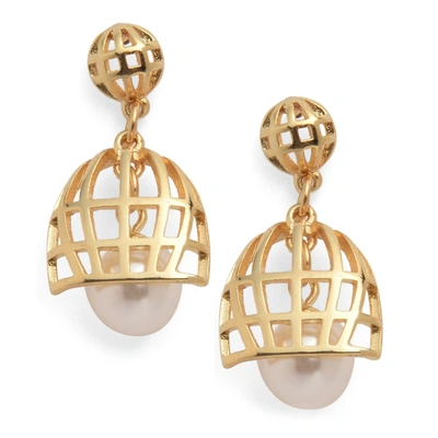 Sohi Gold Plated Dome Shaped Trendy Earrings