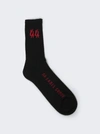 44 Label Group Black Cotton Sports Socks In Black