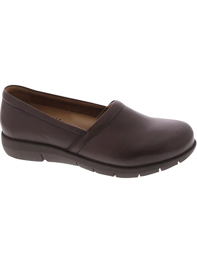 Softwalk Adora Womens Leather Slip-on Loafers In Brown