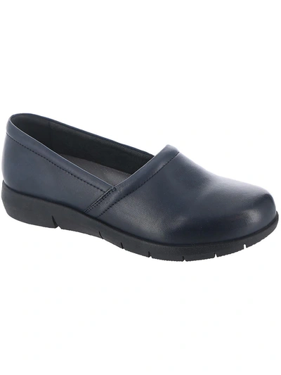 Softwalk Adora 2.0 Womens Leather Slip-on Loafers In Blue