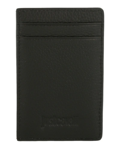 Just Cavalli Tiger Logo Card Holder In Black