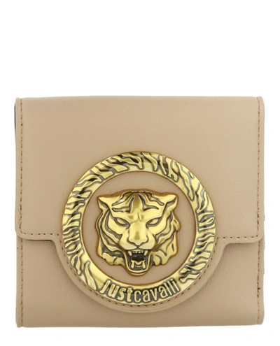 JUST CAVALLI LOGO PLAQUE COMPACT WALLET