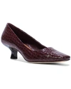 Donald Pliner Croc Embossed Pump In Red
