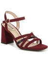 LIFESTRIDE BELLE WOMENS FAUX LEATHER STRAPPY HEELS