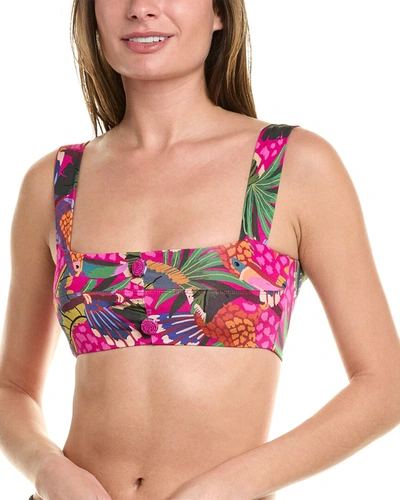 Farm Rio Women's Leopard Forest Underwire Bikini Top In Pink
