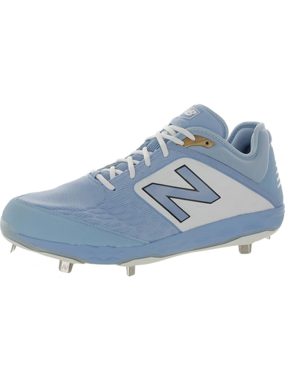 New Balance 3000v4 Mens Faux Leather Metal Cleats In Blue