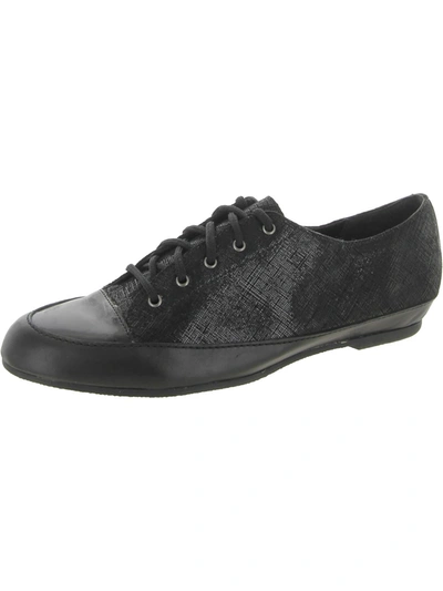 Munro Womens Patent Shimmer Oxfords In Black