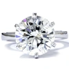 Pompeii3 3 Carat Round Cut Enhanced Diamond Engagement Wedding Solitaire 14k White Gold In Multi