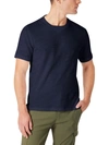 Kenneth Cole Ribbed Crewneck Tee In Blue
