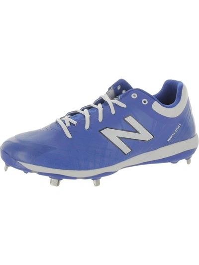 New Balance 4040 Mens Faux Leather Metal Cleats In Blue