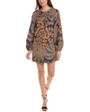 Farm Rio Mini Dress In Blue