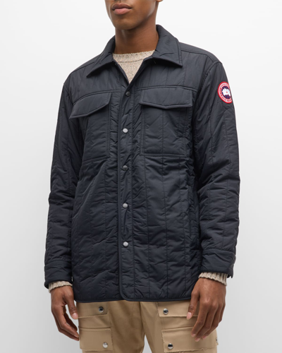 Canada Goose Men's Carlyle Quilted Overshirt In Black