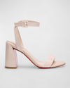 Christian Louboutin Miss Sabina Red Sole Ankle-strap Sandals In Leche