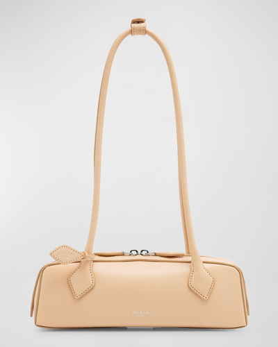 Alaïa Teckel Small Leather Shoulder Bag In 140 Peche
