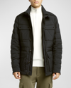 Moncler Munt Hooded Zip-up Down Jacket In Black