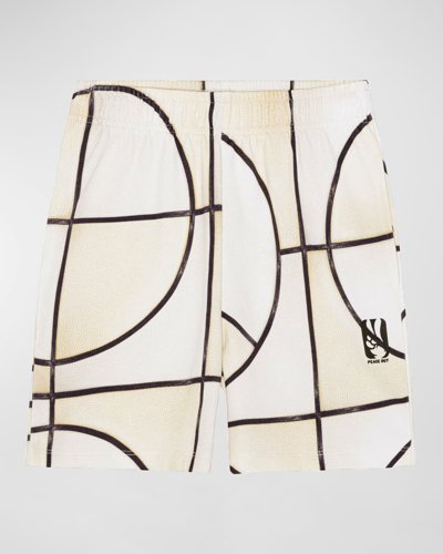 Molo Kids' Boy's Adian Basketball Shorts In Basket Neutral