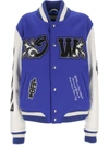 Off-white Women's Blue/white Wool Blend Dress | Size 42 | Owek006s24 Color Fab0024601 In Nautical B