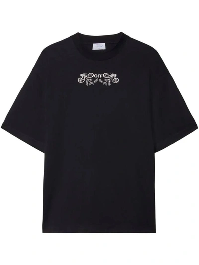 Off-white T-shirt Mit Bandana-print In Black