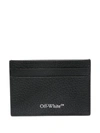 Off-white Diag-stripe Leather Cardholder In Black No C