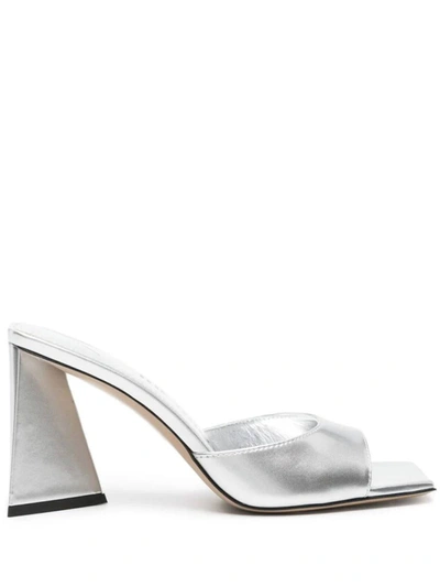 Attico The  Sandals In Silver