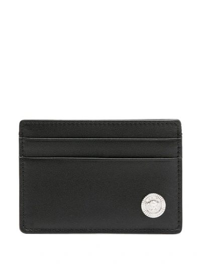 Versace Wallets In Black-palladium