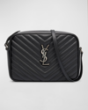 SAINT LAURENT LOU MEDIUM CAMERA CROSSBODY BAG IN QUILTED LEATHER