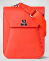 Akris Anouk Mini Leather Messenger Bag In Tangerine