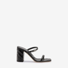 Alexander Mcqueen Seal Mules Mit Riemen 85mm In Black/silver