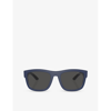 Prada Linea Rossa Womens Blue Ps 01zs Pillow-frame Nylon Sunglasses In Blue