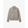 Reiss Mens Taupe Medina Regular-fit Short Stretch-woven Jacket In Taupe
