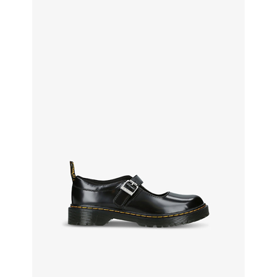 Dr. Martens' Dr Martens Boys Black Kids Mj Bex Youth Contrast-stitch Leather Mary Jane Shoes 9-12 Years