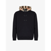 BURBERRY SAMUEL CHECKED COTTON-JERSEY HOODY