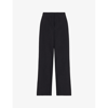 Whistles Womens Black Ezra Side-stripe High-rise Woven Trousers In Black
