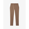 Reiss Womens Mink Neutral Wren Slim-leg Mid-rise Woven Trousers In Mink Neutral