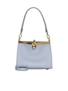 Etro Curved-frame Leather Shoulder Bag In Cielo 1