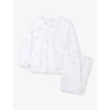 THE LITTLE WHITE COMPANY THE LITTLE WHITE COMPANY GIRLS WHITEPINK KIDS BUTTERFLY AND DRAGONFLY-PRINT FRILL-TRIM ORGANIC-COTTO
