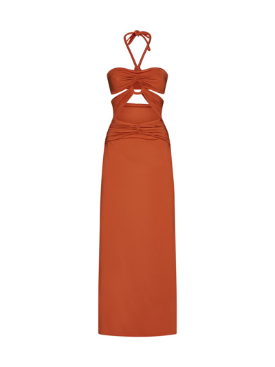 Maygel Coronel Dresses In Orange Ochre