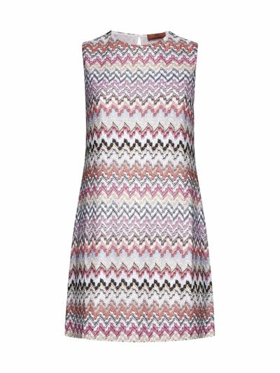 Missoni Dress In Pink Wht Tone Multic