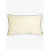 Hay Soft Yellow Outline Contrast-trim Organic-cotton Pillowcase 75cm X 50cm