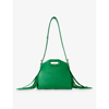Maje Womens Verts Miss M Mini Logo-embossed Leather Shoulder Bag